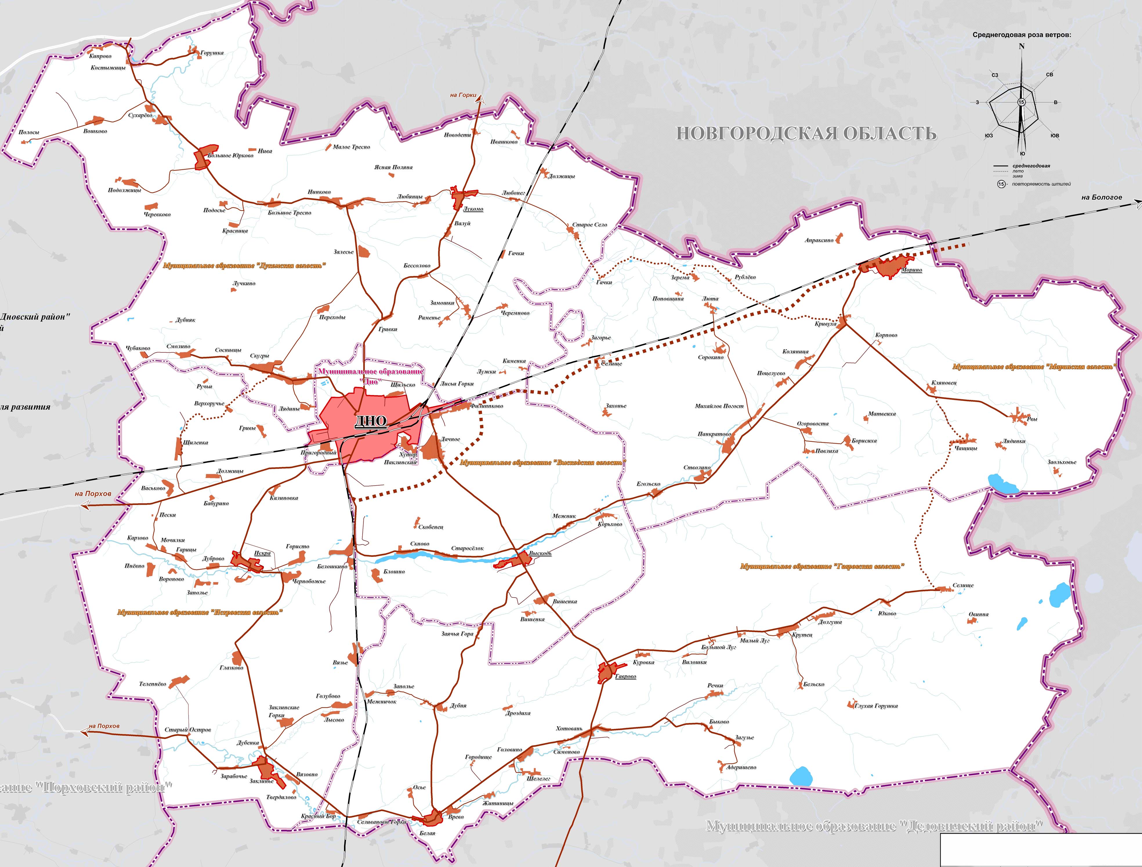 Карта дно псковская область